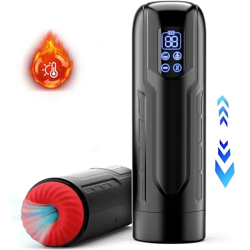9Mode Sugende Støbende Vibrator Mand Masturbator Automatisk Opvarmning Sex Machine Pocket Pussy Dildo Voksen Sexlegetøj til mænd — image 1