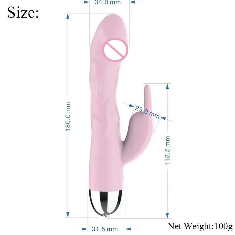 Ogromny silikonowy wibrator Dildo królik dla kobiet stymulacja łechtaczki masaż 10 prędkości G Spot wibrator zabawki erotyczne dla dorosłych