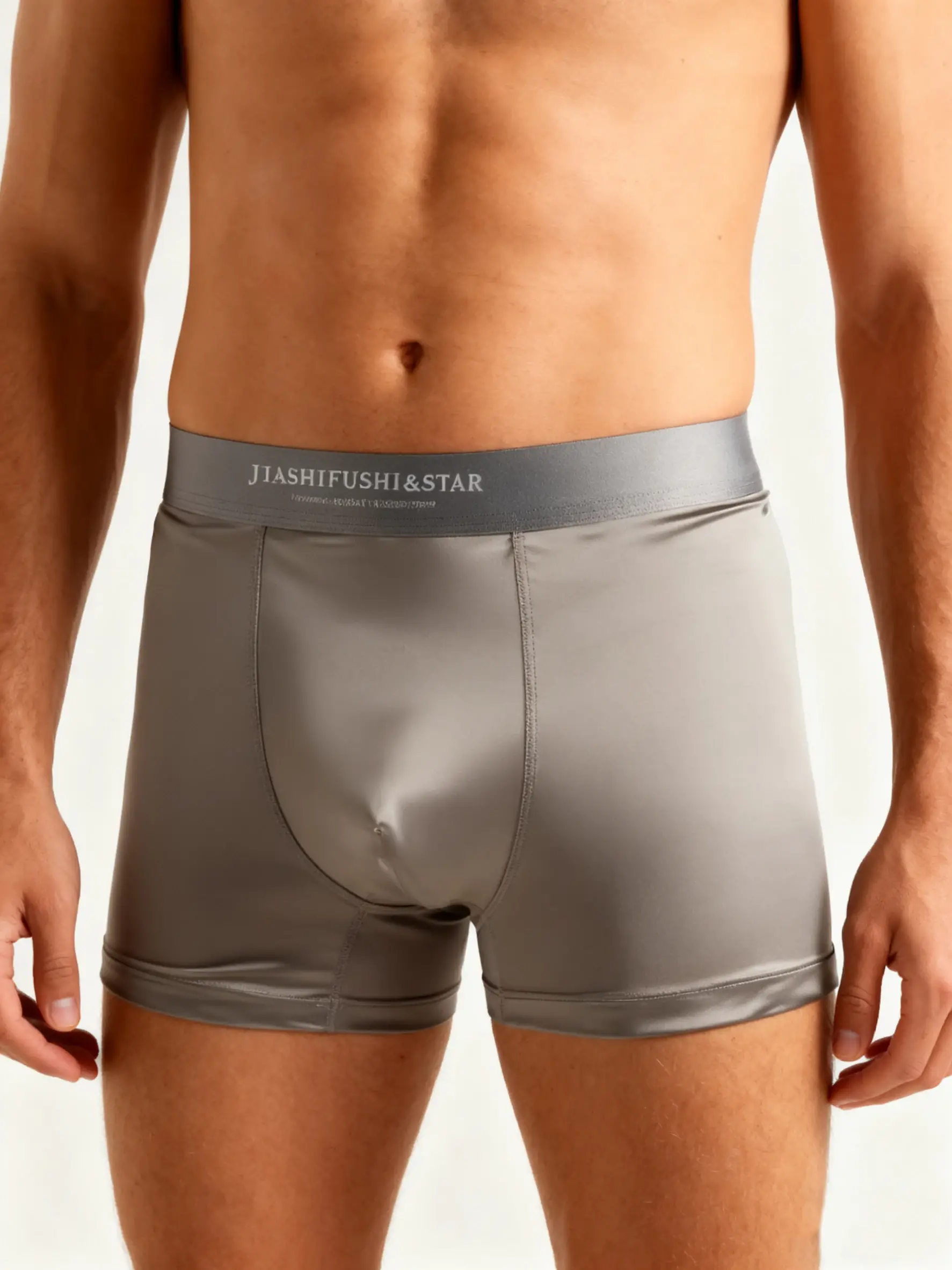 4 Stück/Los atmungsaktive Faser-Boxhose für Herren, bequeme, atmungsaktive Unterwäsche, Strickstoff mit mittlerem Stretch, einfarbig — image 13