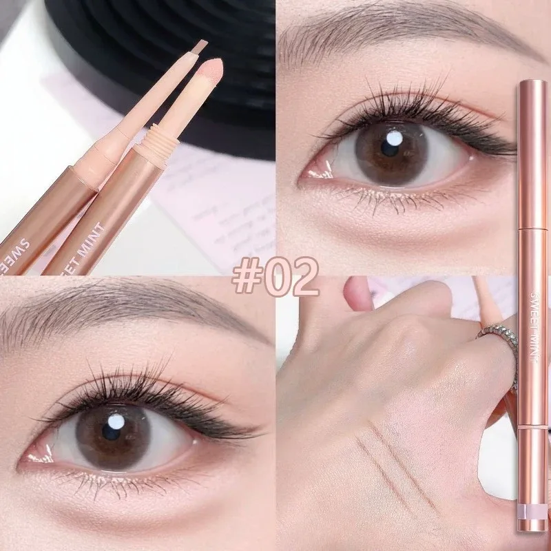 Crayon Eyeliner en ver à soie couché à Double extrémité, imperméable, naturel, 3D, éclaircissant, ombre, stylo, maquillage pour les yeux, Contour aegyosal — image 8