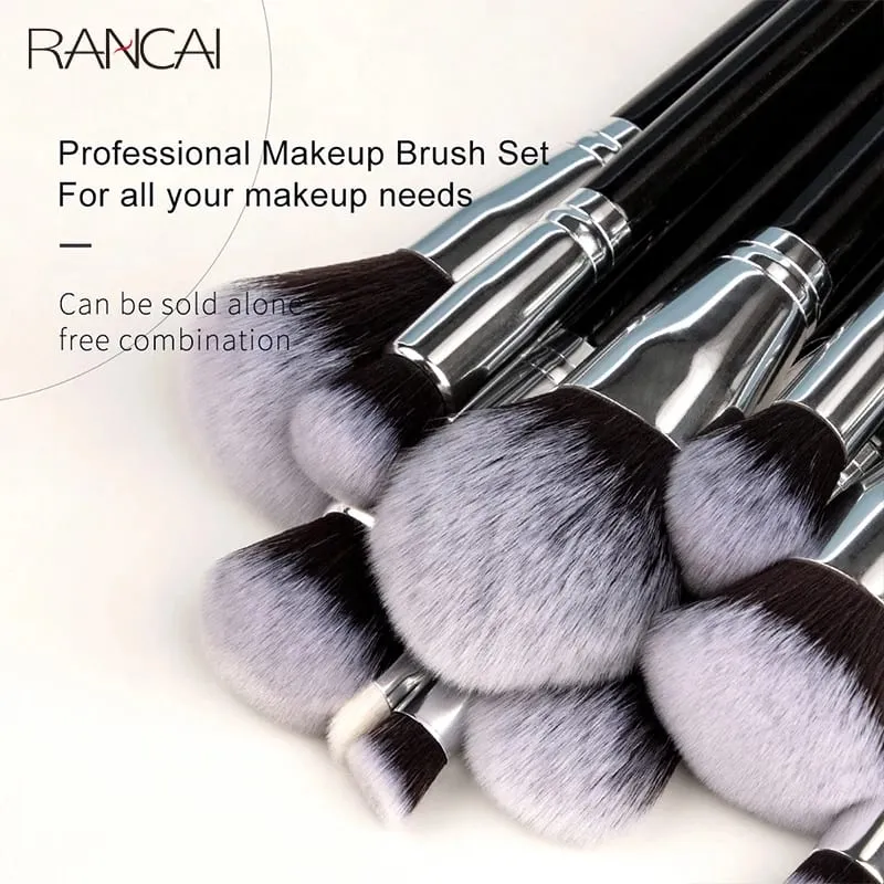 סט מברשות איפור מקצועיות 40 יחידות אבקת זיפים סינטטית רכה מיזוג קונטור גבות צלליות מניפה מברשת