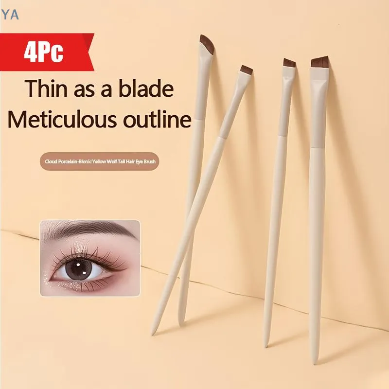 【SA】1/3/7/9 Pennelli per trucco occhi Set Pennello per eyeliner a lama Testa obliqua Pennello per ombretto ultrafine Pennello per dettagli adatto per il trucco — image 5