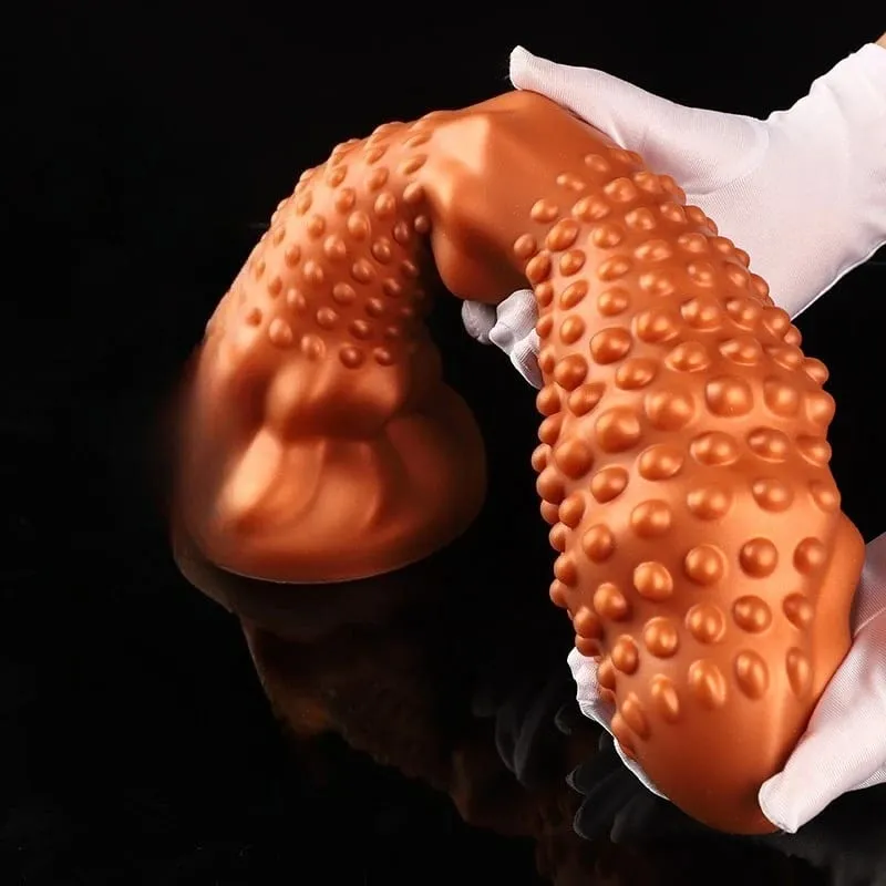 Lobo dente vara enorme longo anal plug grande vibrador butt plug ânus expansão estimulador massagem de próstata brinquedos sexuais anal para mulher homem — image 6