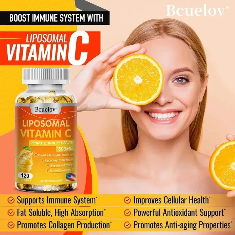 Liposomal Vitamin C Capsules Powerful Antioxidant Promotes Collagen Production Supports Skin Health 1500mg — image 2