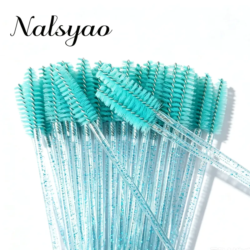 wholesale yelash brush makeup brushes 50pcs comb disposable mascara individual 6 color applicator wand lash makeup brushes tools