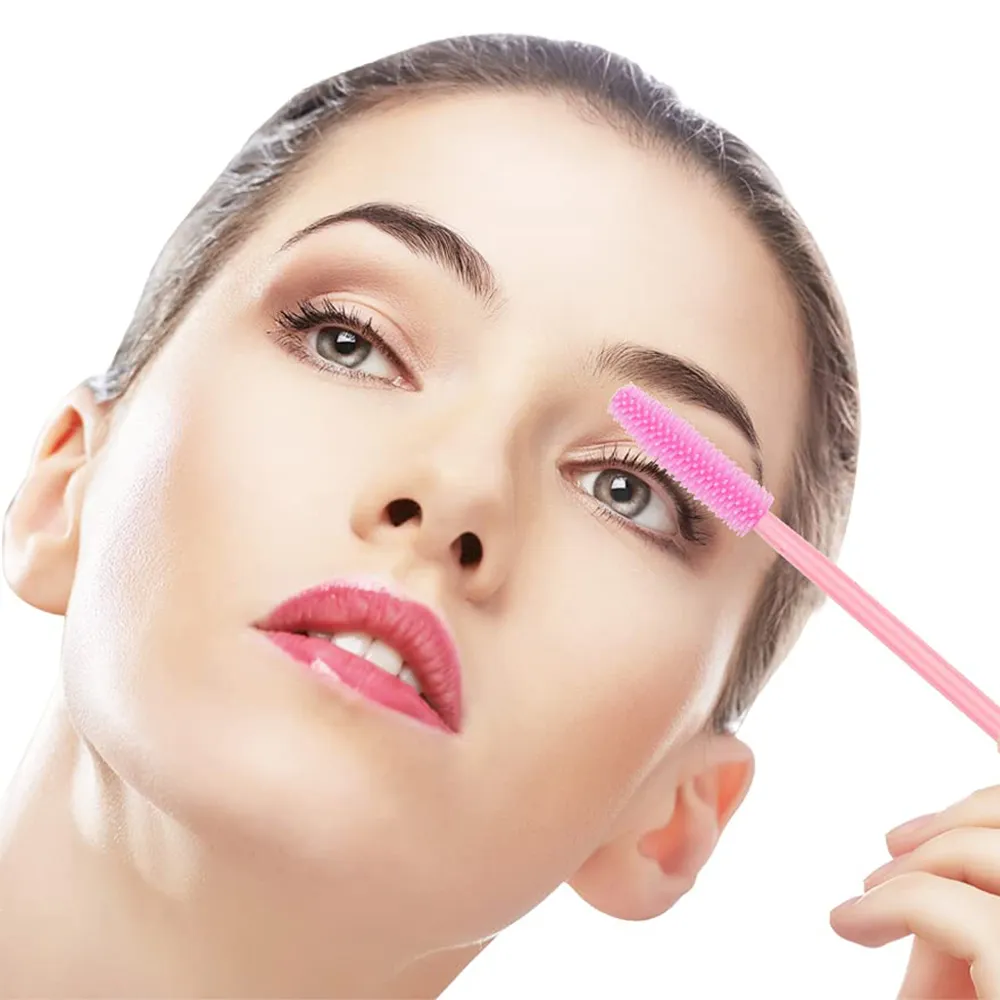 50/100 stücke Wimpern Pinsel Silikon Wimpern Pinsel Mascara Wands Applikatoren Für Frau Lash Augenbrauen Kosmetik Make-Up-Tool — image 4