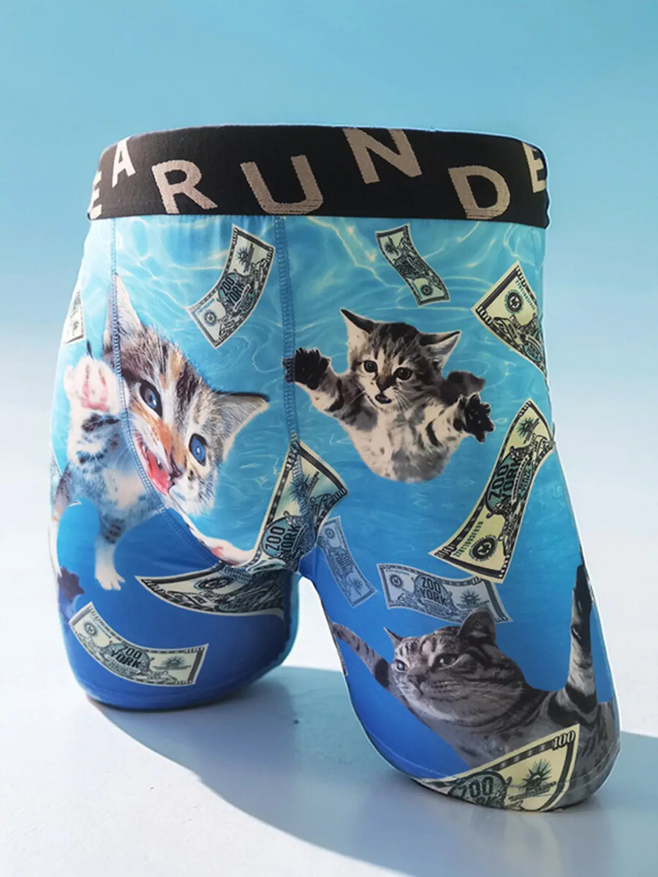 Pantaloni da tilamento con motivo divertente stampato 3D da uomo alla moda, boxer sportivi ad asciugatura rapida, traspiranti e confortevoli, taglie forti — image 1
