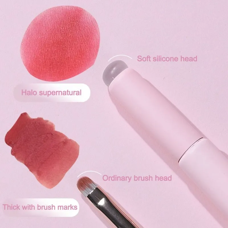 Reusable Lip Brushes Multifunction Round Head Silicone Lipstick Brush Applicator Elastic Lip Gloss Makeup Brushes Woman — image 4