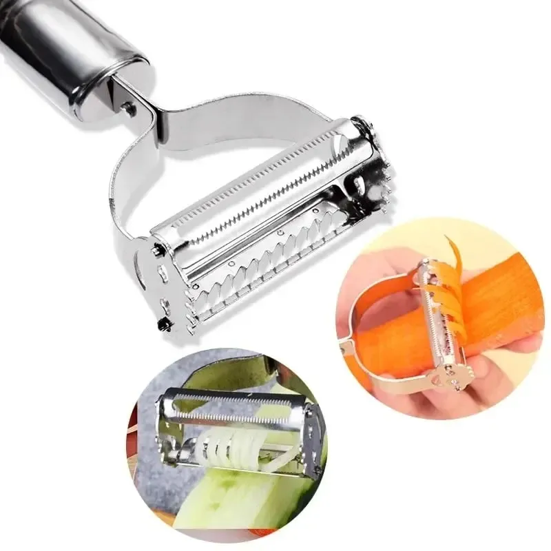 Stainless Steel Peeler Fruit Vegetable Melon Potato Carrot Cucumber Multifunction Grater Julienne Peeler Slice Home Kitchen Tool — image 6