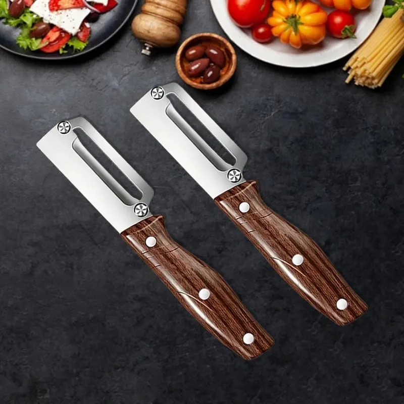2 pçs descascador de cozinha de aço inoxidável descascador de legumes para cortar cebolas cortar frutas legumes abóbora descascador específico ferramenta de cozinha — image 11