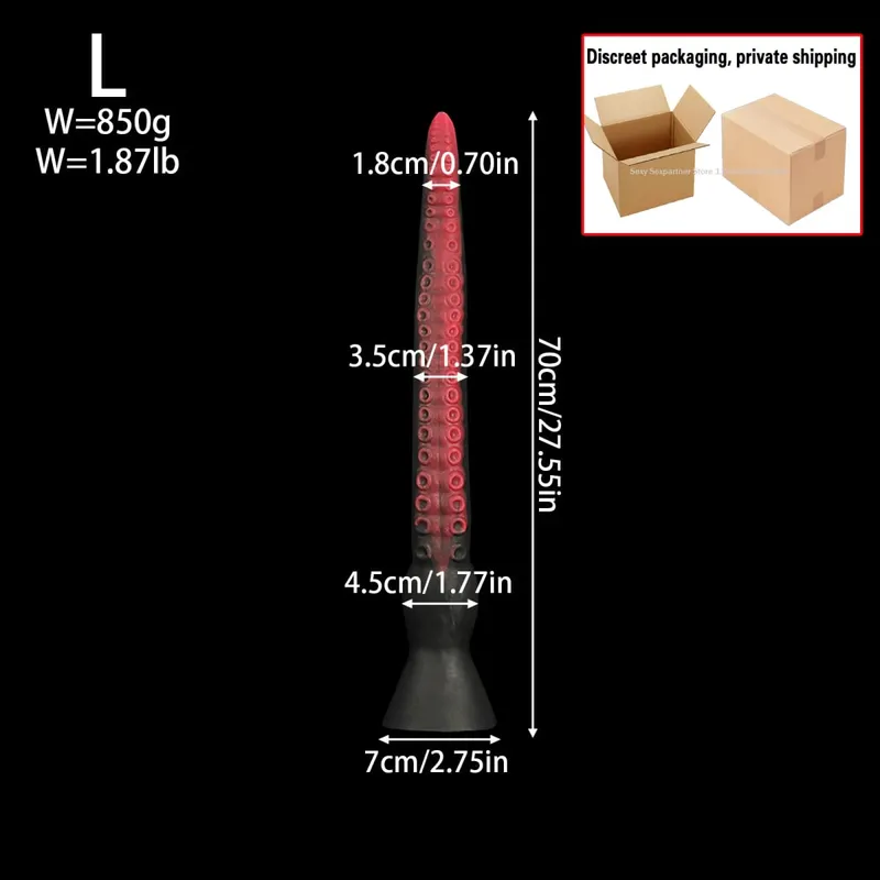 50-100 cm Super Lange Anal Peitsche Octopus Anal Plug Silikon Saugnapf Bdsm Buttplug Dilatdor Anal Xxl Sex spielzeug Frauen Männer Sex Sho — image 11