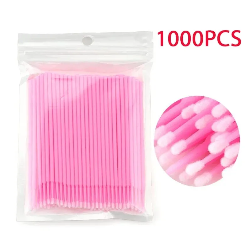 500/1000 STK Øjenvippebørster Krystalpind Mikrobørster Øjenvippeforlængerbørste Podning af vipper Fjernelse af applikatorer Makeupværktøj — image 10