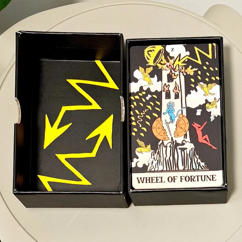 Dek Tarot Pengambilalihan Menara 12*7cm dalam Kotak Tegar Set Tarot 79 Kad Unik untuk Transformasi & Pembebasan Timbul dua kali — image 2