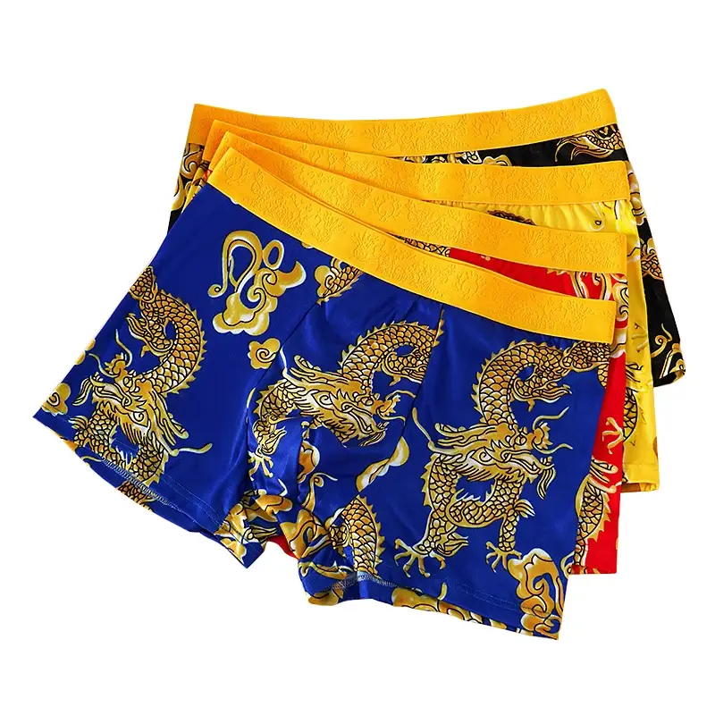 4 stks/set Mannen Ondergoed 3D Patroon Sexy Onderbroek U-vormige Bolle Pouch Mode Jongens Slipje Nieuwe Stijl Boxershorts mannen