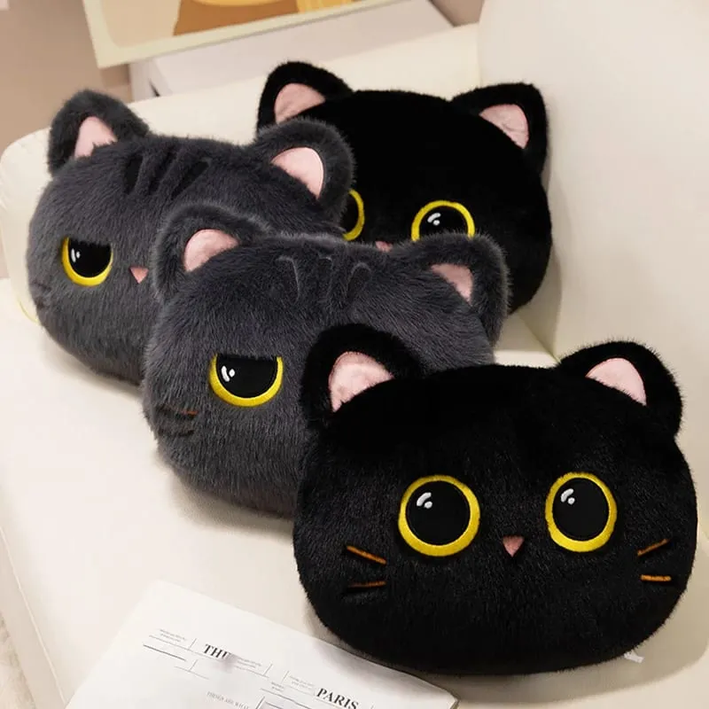 Originelles Plüschtier, schwarze Katze, offizielles großes Puppen-Wurfkissen, Plüschtier, süßes und bezauberndes Sofakissen, Büro-Wurfkissen — image 4