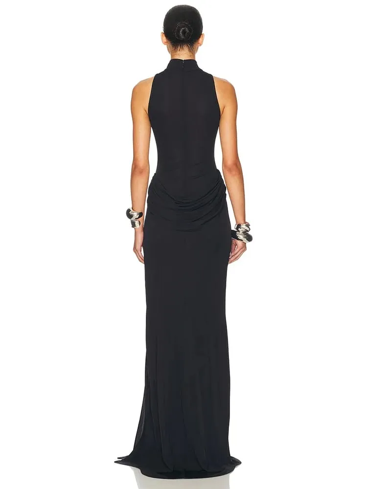 Blifanbo คอเต่า Off-ไหล่แขนกุดต้นขาแยกสูงเอว Maxi ชุดผู้หญิงแฟชั่น Club PARTY DRESS — image 3