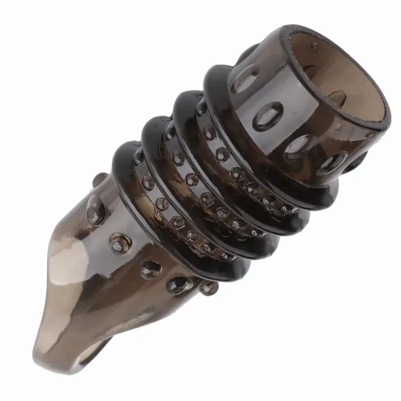 2 szt. EXTENDER prezerwatywy wibrator rękaw opóźnienie COCK Ring produkt do masturbacji PĘTLA przerywana łechtaczka Gspot przedłużenie zabawki erotyczne dla mężczyzn — image 3