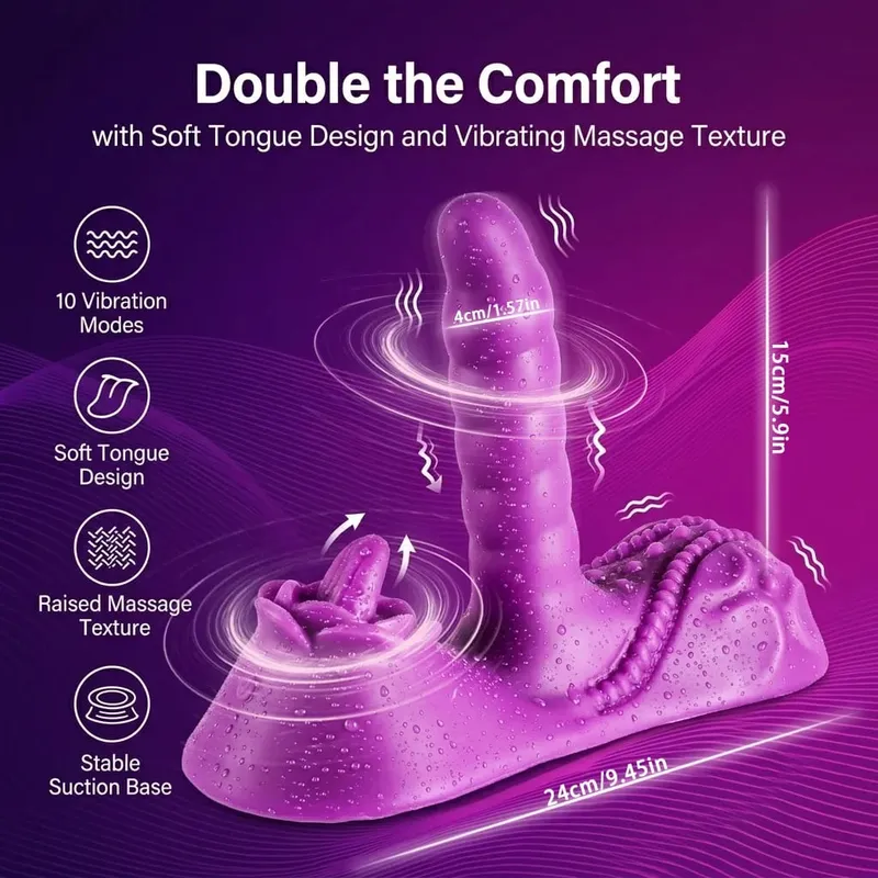 Dildo für Frauen, automatisches Stoßen, Vibrationskissen, Fernbedienung, Lecken, Anal-G-Punkt-Stimulation, Sexspielzeug für Frauenvergnügen — image 8