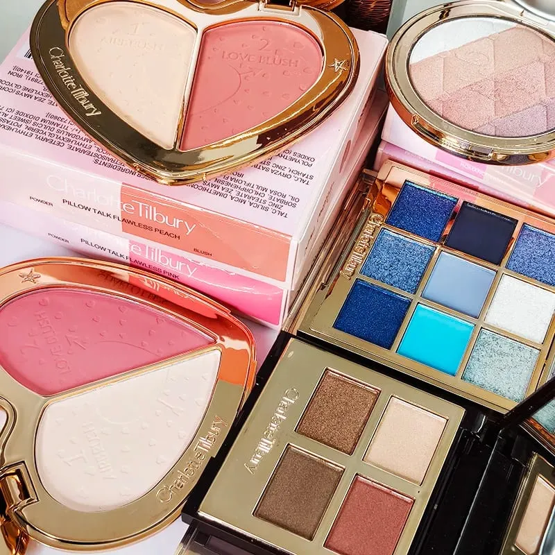 Charlotte Gaya Terkini Love Heart Powder Blusher & Palet Pembayang Mata 6 Warna Krim Pembayang Mata Mudah Diwarnai Tilbury Cosmetics — image 3