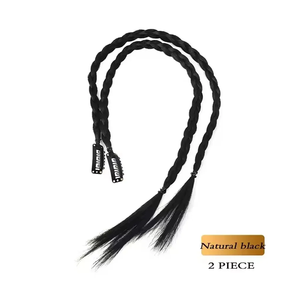 สังเคราะห์ 2pcs Braid วิกผม Strong BB คลิป Y2k เครื่องเทศสาวมวย Braid หางม้าน้ำหนักเบากล่อง Braid หางม้าชิ้นสำหรับสตรี — image 10