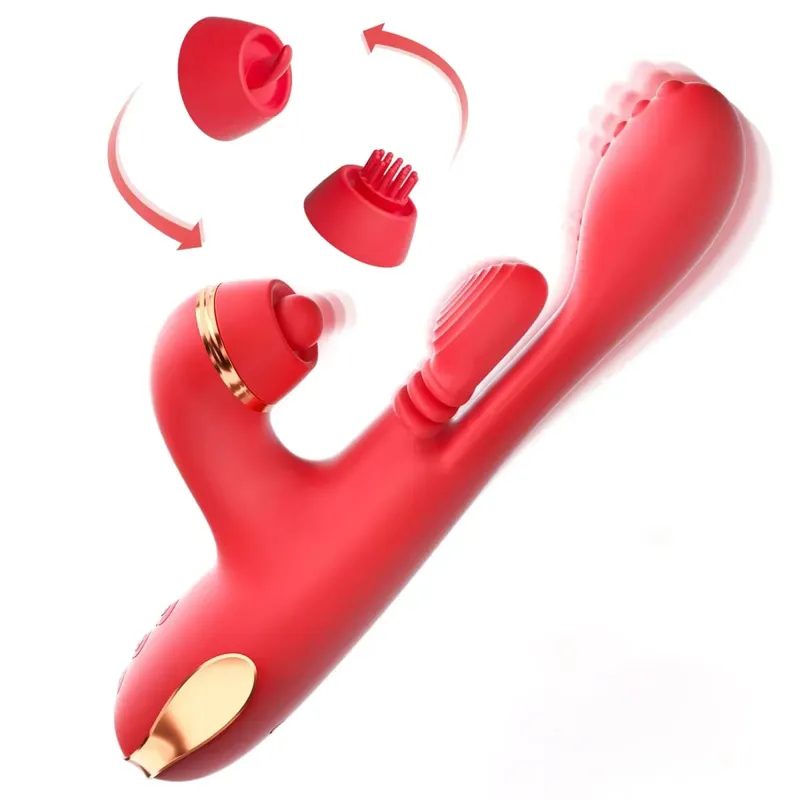 5 DALAM 1 Menoreh Menyodorkan Dildo Vibrator untuk Wanita G Spot Vibrator Menguli Clit Stimulator Pelancap Wanita Mainan Seks Dewasa