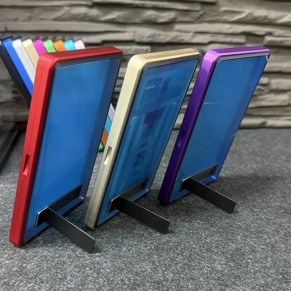 Aluminium Alloy Multicolor Trading Card Protect Case with Stand Untuk Sokongan Kad Bergred PSA BGS Mendatar dan Menegak
