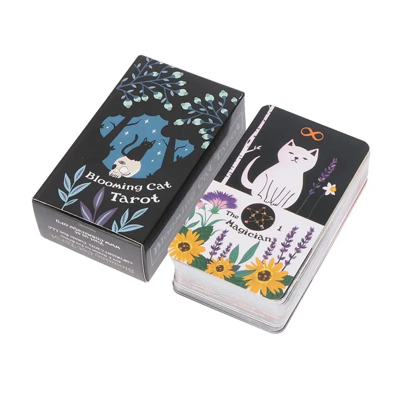 Kad Tarot Kucing Mekar Misteri Ramalan Oracle Card Board Permainan Kad Bermain Bahasa Inggeris — image 1