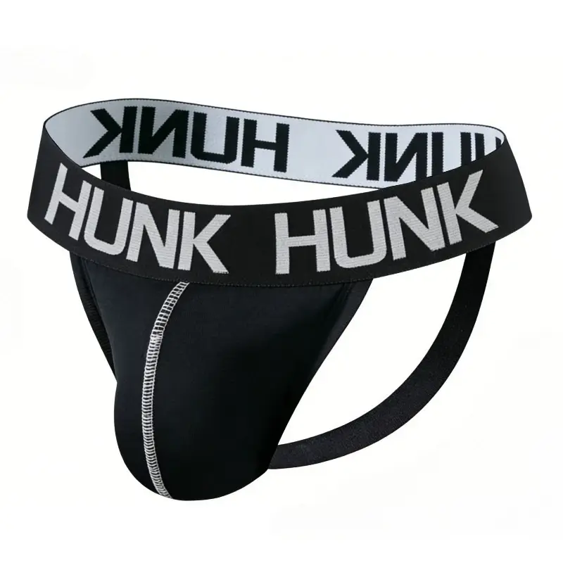 Męskie HUNK sportowe Jockstrap Performance Jock stringi odprowadzające wilgoć oddychająca bielizna treningowa z niskim stanem stringi bez pleców