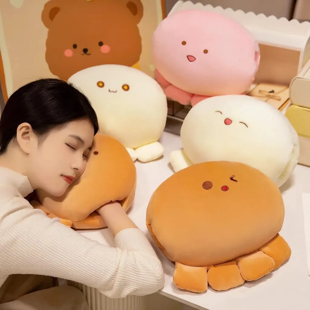 35 ซม.Octopus หมอน Plush ตุ๊กตา Ball Shape สัตว์น้ำมืออุ่นหลุมอุ่นน่ารัก Face Plushie กลับสนับสนุน — image 2