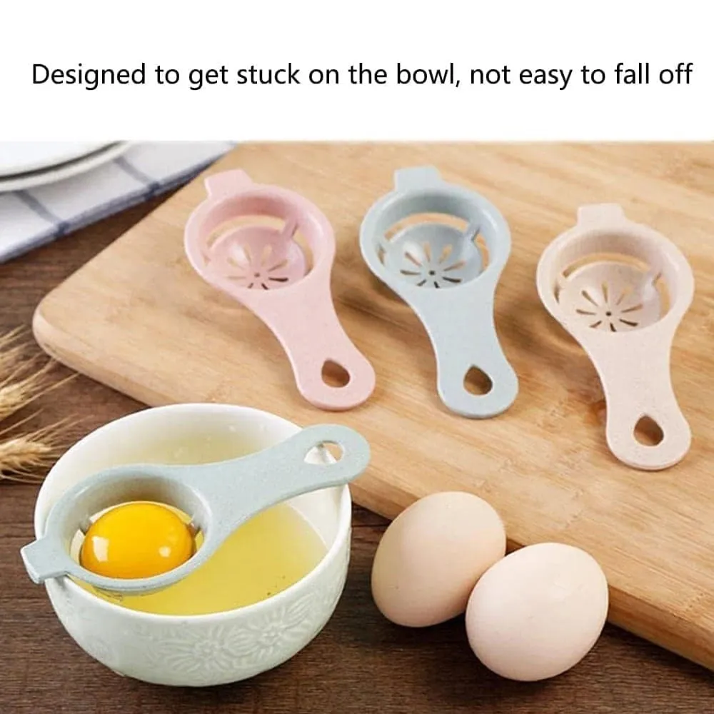Egg Separator For Raw Eggs,Wheat Stalk Egg Yolk White Separator Divider Tool Kitchen Baking Gadget (4pcs) — image 5