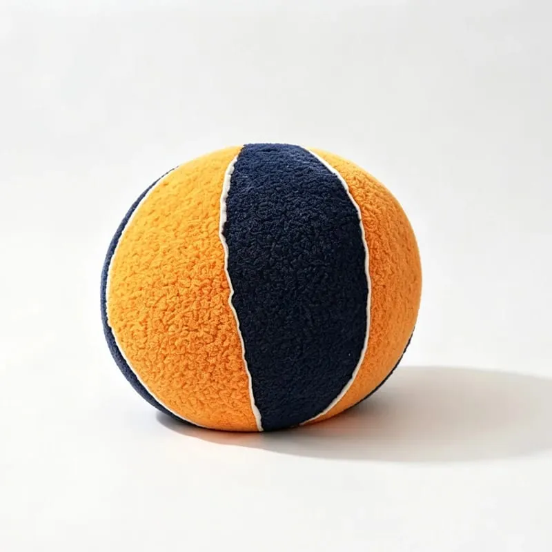 Soft Basketball Shaped Plush Throw Pillow - Fluffy Sport Stuffed Ball for Decor Gift Sports Fans Kids & Adults — image 3