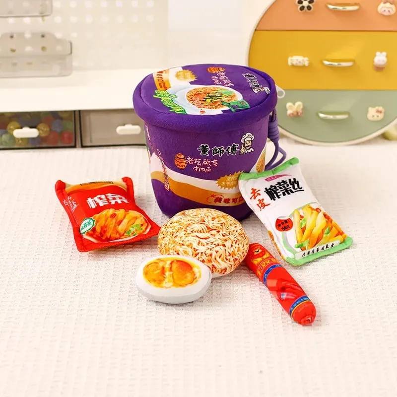 Simulation Lifelike Noodle Series Plush Toys Creative Stuffed Soft Instant Noodle Bucket Funny Pillow for Girls Gift Home Decor — image 9