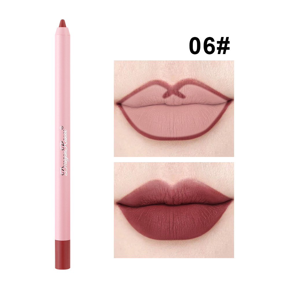Pelapik Bibir Matte Kalis Air dalam Pes Kacang Warna Lip Plumping Gincu Pen Pelapik Bibir Tidak Pudar Kalis Air dan Peluh Tahan Lama Matte Lip Liner Pen Gincu Bibir Montok Satu Saat — image 11