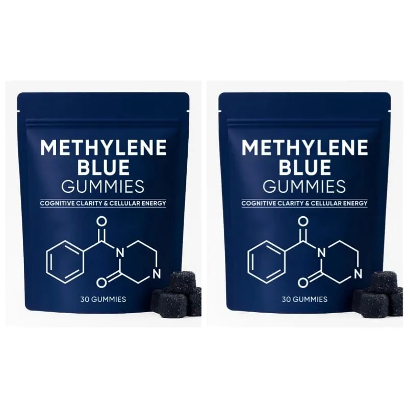 Methylenblaue Gummibonbons, 5 mg, 30/60 Karat, Blaubeergeschmack für anhaltende Energie, geistige Klarheit und Stimmung, zelluläre Unterstützung — image 11