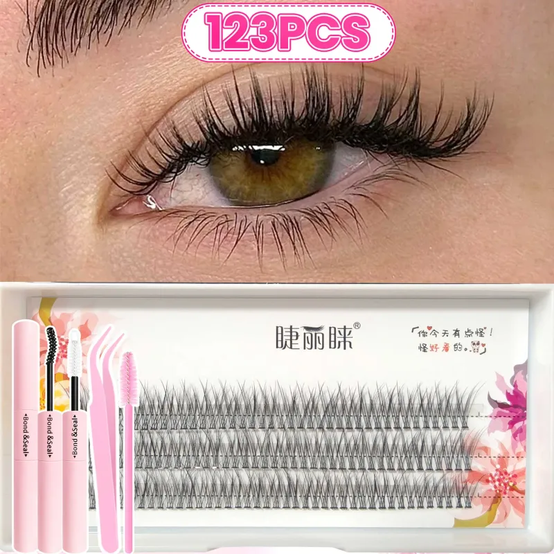 ขนาดใหญ่ความจุ 123/800PCS Eyelash Extension Kitใช้งานง่ายแม้สำหรับผู้เริ่มต้นนุ่มหนาหนาแน่นธรรมชาติdramatic Eyeดู — image 6