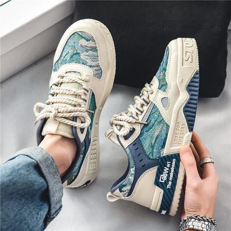 Spring and Autumn new breathable and comfortable shoes student trend versatile thick soled sports and leisure board shoes — image 5