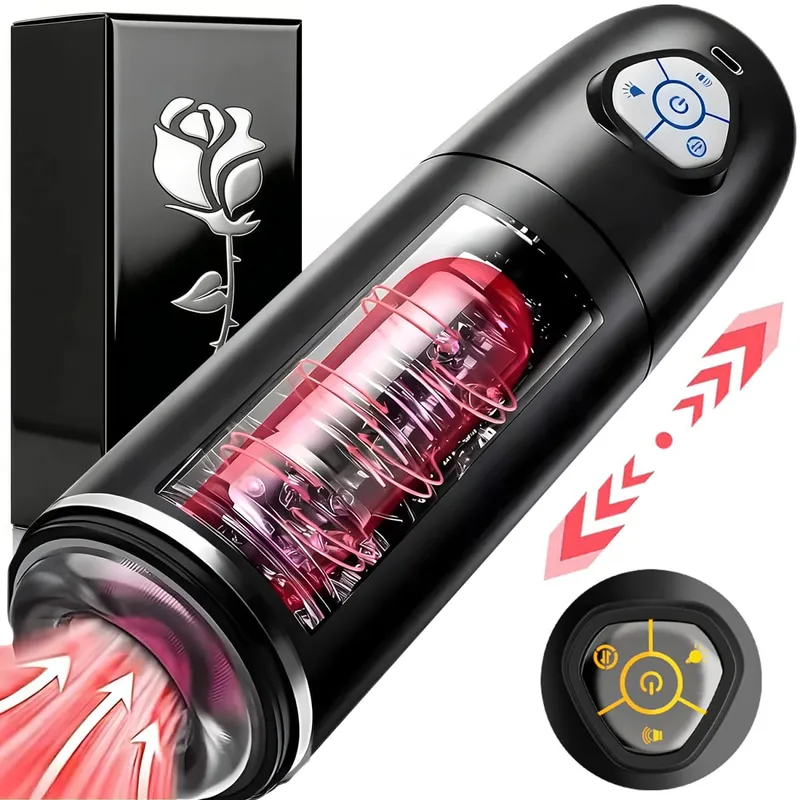 Masturbador automático con auriculares, 10 modos giratorios de empuje, taza Mastubator, Juguetes sexuales, productos para adultos, masturbación para hombres — image 1