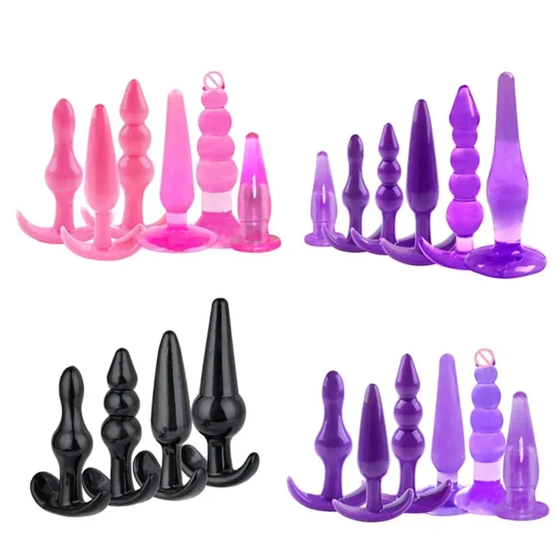 4/6 sztuk/zestaw bezpieczne silikonowe Butt Plug Dildo masturbacja korek analny wtyczki dopochwowe zabawki erotyczne dla kobiet mężczyzn Anal Dilator zabawki dla gejów — image 1