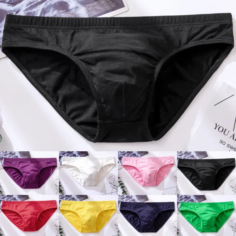 Slip da uomo Sexy Confortevole Traspirante U Convesso Intimo Mutande a vita bassa Bikini Slip Homme Nozioni di base classiche Quick-Dry — image 6