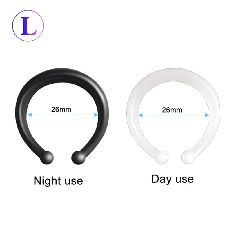2PCS Vorhaut Corrector für Männer Penis Bahre Verzögerung Ejakulation Sex Spielzeug Widerstand Ring Täglich/Nacht Verwenden Cockring männlichen — image 8