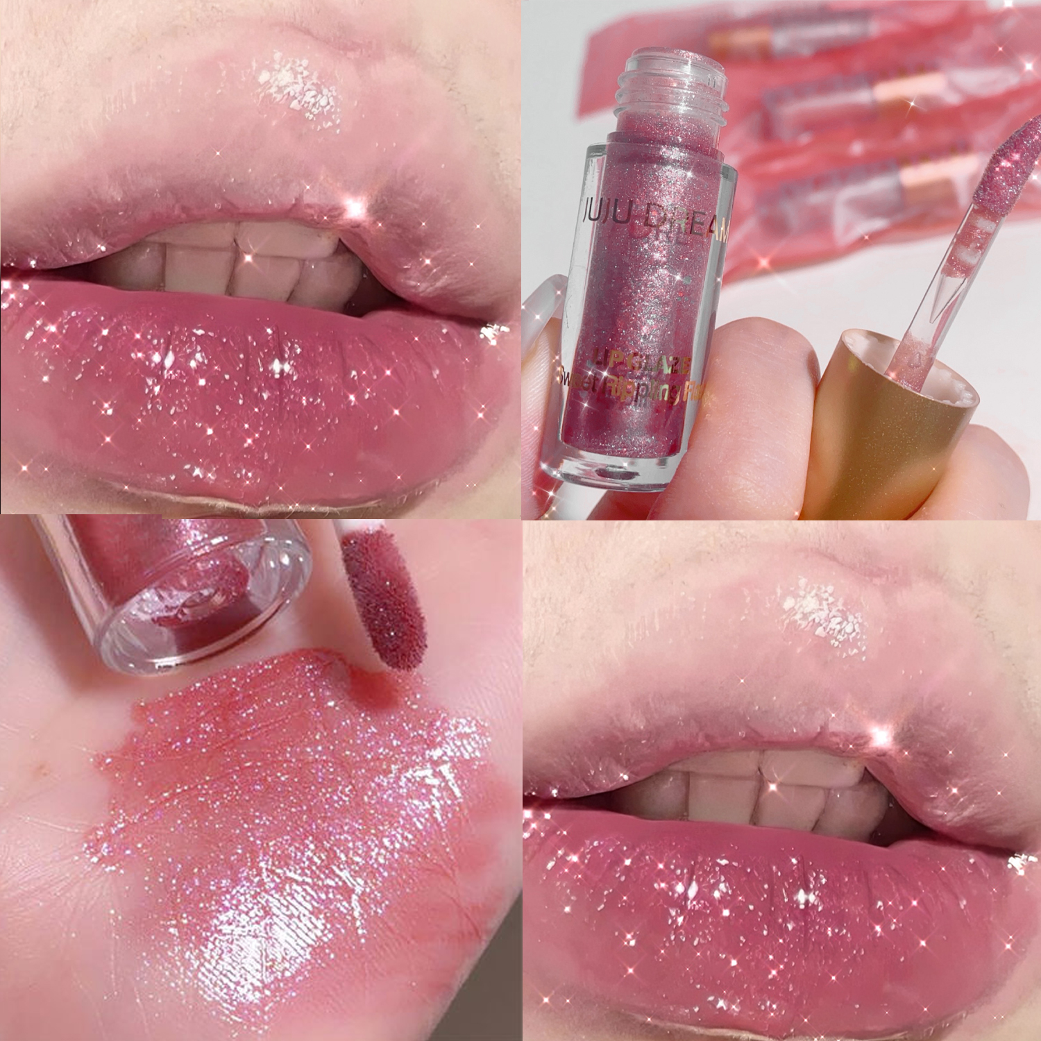 ลิปกลอสสีหวานประกายแวววาว ลิปกลอส ลิปกลอสโปร่งแสง ลิปกลอสน้ำ แวววาวบริสุทธิ์ — image 7
