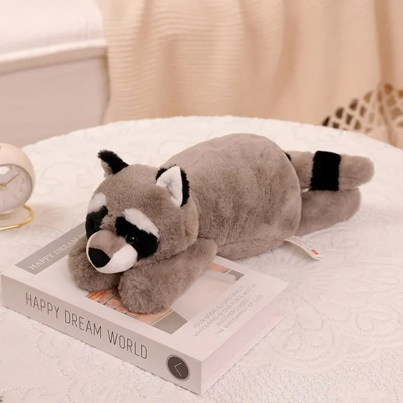 Jouets en peluche doux, raton laveur, Crocodile, paresseux, renard, animaux mignons, oreiller de couchage, coussin en peluche de dessin animé — image 6