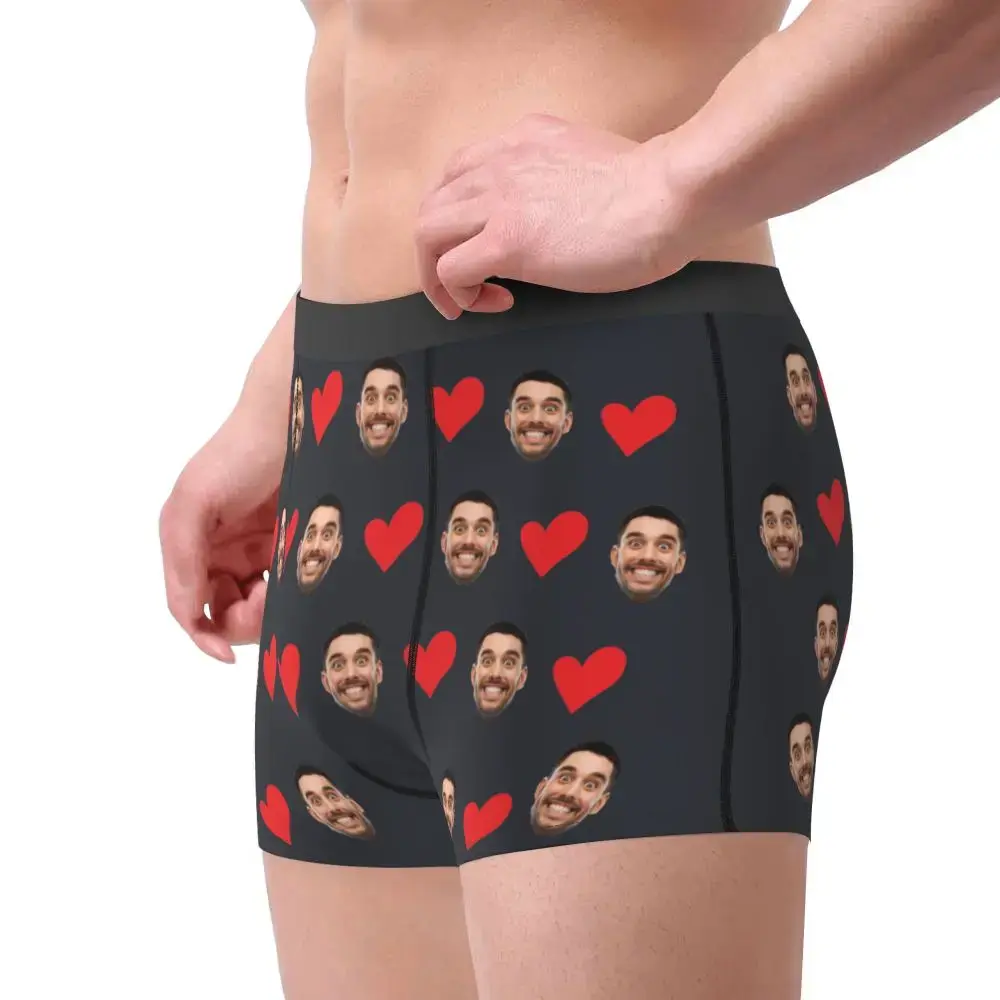 Personalized Face Photo Underwear Custom Heart Boxer Briefs Men Briefs Gift For Husband Anniversary Gift for Dad — image 16