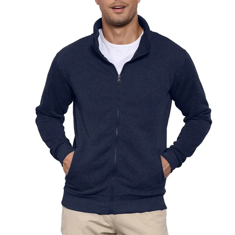 Nowa męska bluza dresowa bluza z kapturem bluza męska bez kaptura z kurtką zapinaną na zamek Outdoor Sport lekka odzież uliczna M-3XL