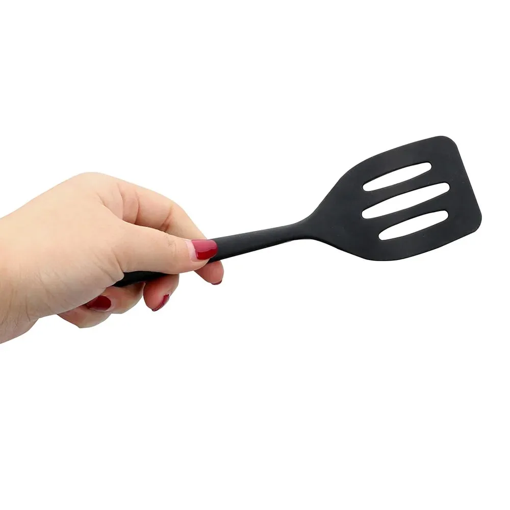 Gadget Peralatan Dapur Wajan Penggorengan Ikan Telur Sendok Turner Berlubang Sekop Goreng Peralatan Memasak Spatula Turner Silikon — image 3
