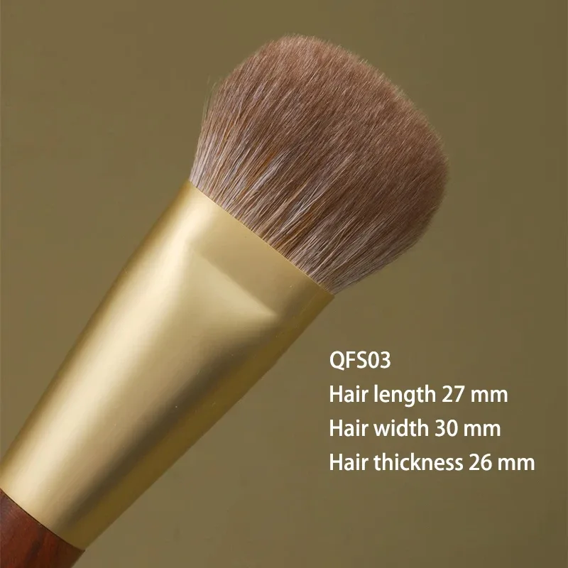 Weasel – pinceau de maquillage professionnel en poils de chèvre, pour fond de teint liquide, Blush, fabriqué à la main, manche court en bois de rose, 1 pièce — image 11