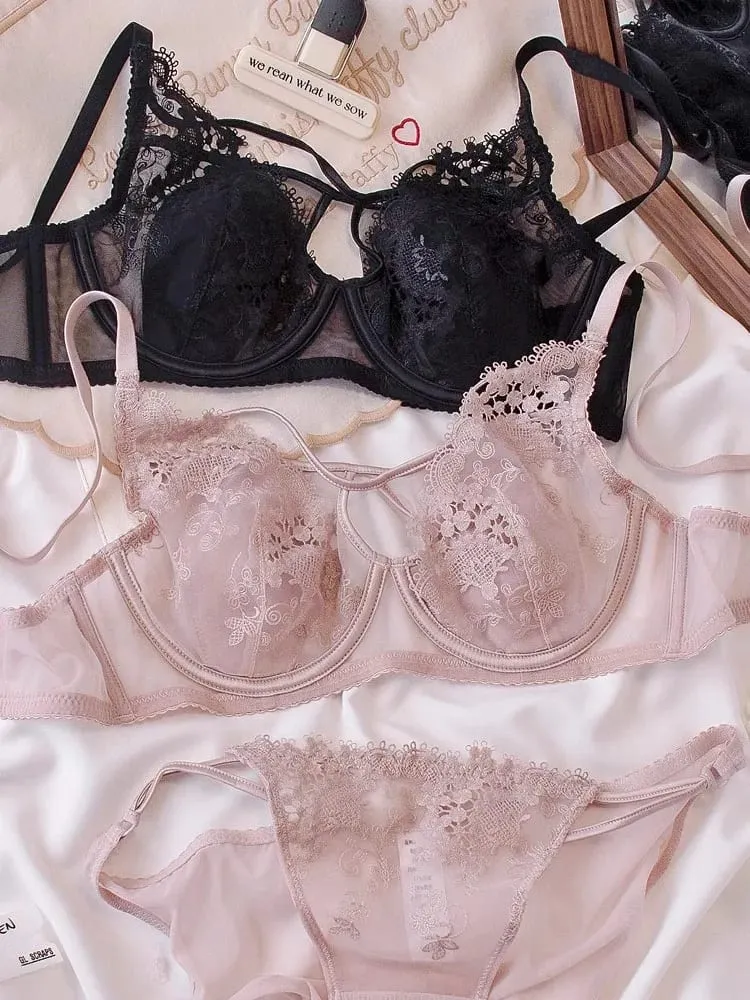 หรูหราภาษาฝรั่งเศสคำลูกไม้ Underwire CROSS Bra ชุดกระต่ายหูถ้วยหรูหราชุดชั้นในเซ็กซี่ผู้หญิงแฟลชขาย — image 4