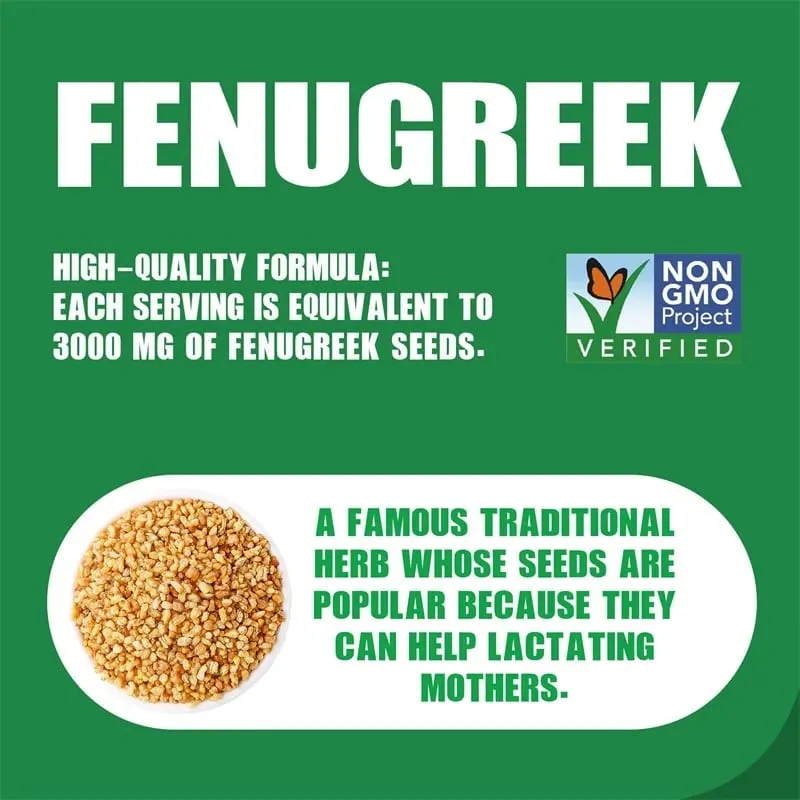 Fenugreek 3000MG - Suitable for Breastfeeding Mothers Breast Development Improved Circulation - Rich in Protein and Vitamins — image 6