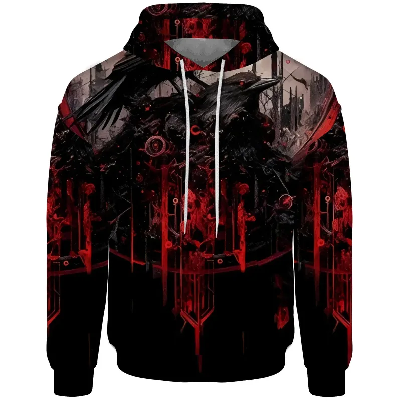 Felpa trendy con graffiti Felpa con motivo grafico 3D Abbigliamento maschile Novità in felpe con cappuccio Uomo Felpa con cappuccio Abbigliamento uomo — image 2