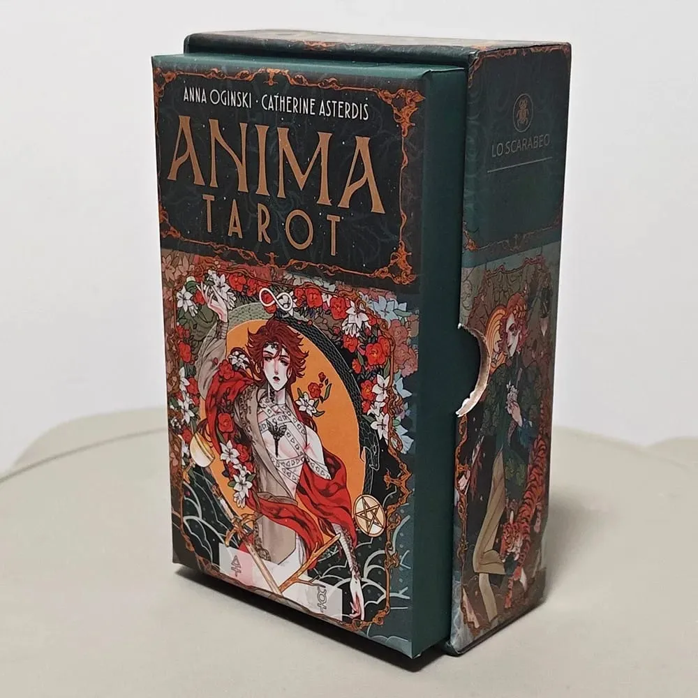 Timbul dua kali dengan Ilustrasi Gaya Anime Cantik 78 Keping Kad Tarot Art Nouveau 12*7sm Dek Tarot Anima dalam Kotak Tegar — image 2